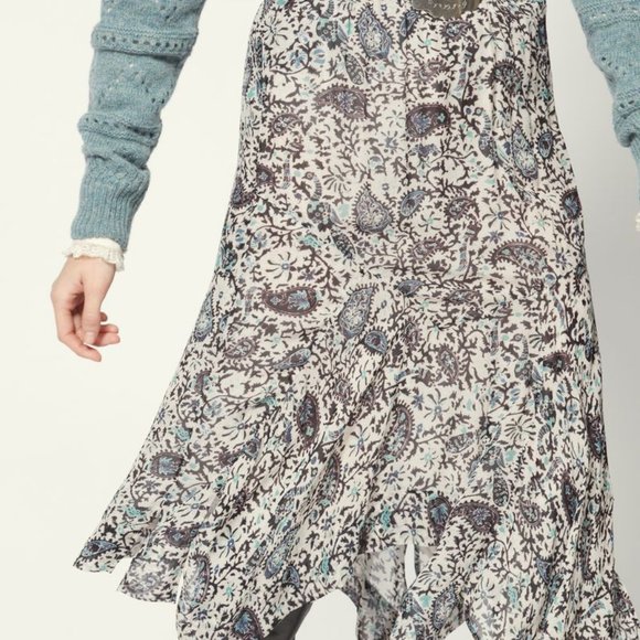 NEW Isabel Marant Printed Midi Skirt Size 36 Women BNWT - Picture 4 of 12